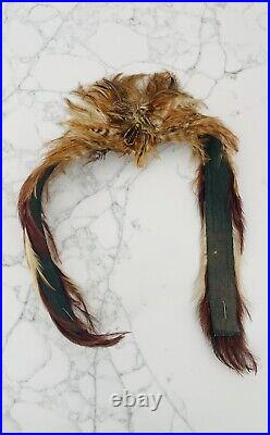 Vintage Native American Feather Headdress Indigenous Native American Bonnet