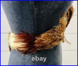 Vintage Native American Feather Headdress Indigenous Native American Bonnet