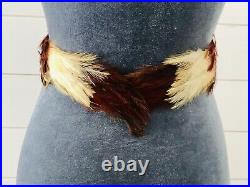 Vintage Native American Feather Headdress Indigenous Native American Bonnet