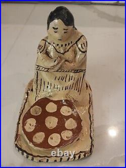 Vintage Native American Glazed Pottery Ceramic Story Teller Ritual Figurine