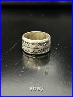 Vintage Native American Hopi Feather Sterling Silver Ring Size 5.5