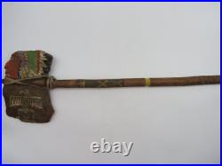 Vintage Native American Indian Hand Painted Souvenir Axe 36
