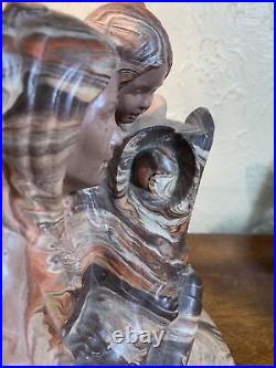 Vintage Native American Indian Layered Clay Resin Art