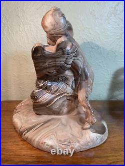 Vintage Native American Indian Layered Clay Resin Art