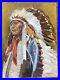 Vintage Native American Indian Oil Painting 18 X 24