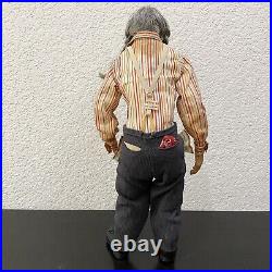 Vintage Native American Indian Old Man Realistic Rubber Face Hands 13.5 Doll