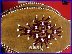 Vintage Native American Indian Style Bead Suede Pouch /Medicine Bag