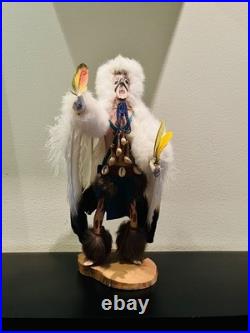 Vintage Native American Kachina Doll Eagle Dancer Signed By artist D. Smith