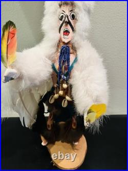 Vintage Native American Kachina Doll Eagle Dancer Signed By artist D. Smith