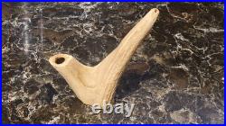 Vintage Native American Maine Whitetail Deer Antler Peace Pipe Standing 8.25