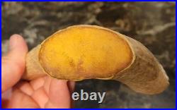 Vintage Native American Maine Whitetail Deer Antler Peace Pipe Standing 8.25