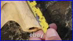 Vintage Native American Maine Whitetail Deer Antler Peace Pipe Standing 8.25
