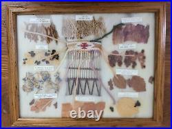 Vintage Native American Navajo Dye Chart with English & Indian Names 10 Color