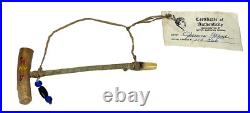 Vintage Native American Peace Pipe Handmade Genuine Bone Antler Indian Unused