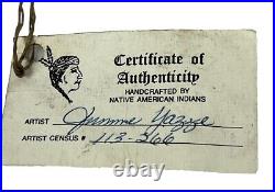 Vintage Native American Peace Pipe Handmade Genuine Bone Antler Indian Unused