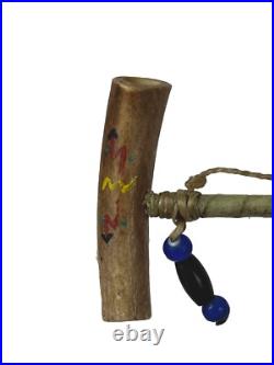 Vintage Native American Peace Pipe Handmade Genuine Bone Antler Indian Unused