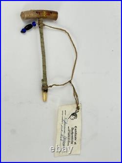 Vintage Native American Peace Pipe Handmade Genuine Bone Antler Indian Unused