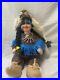 Vintage Native American Porcelin Doll With Real Animal Pelt