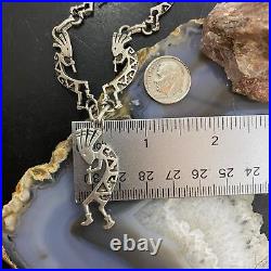 Vintage Native American Silver 5 Kokopelli Adjustable Necklace For Women