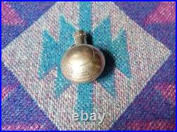 Vintage Native American Silver Tobacco Canteen with Gorgeous Stamped Design