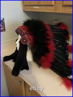 Vintage Native American Warbonnet Headdress Authentic Pacific Northwest Pre-1960