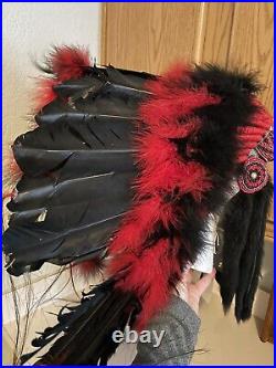 Vintage Native American Warbonnet Headdress Authentic Pacific Northwest Pre-1960