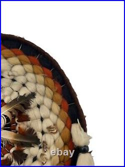 Vintage Native American Wool Dream Catcher Mandala Handmade Southwest 24x 42