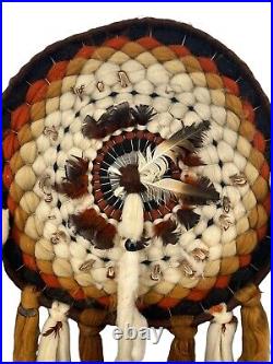Vintage Native American Wool Dream Catcher Mandala Handmade Southwest 24x 42