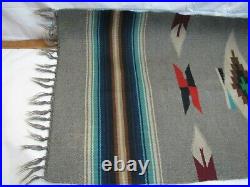 Vintage Native American Woven Mat Rug Tapestry Carpet