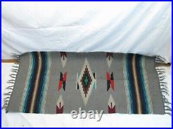 Vintage Native American Woven Mat Rug Tapestry Carpet