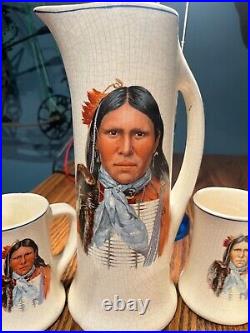 Vintage Native American mugs and Picture