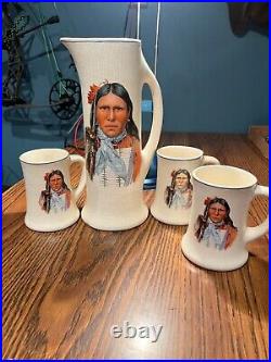 Vintage Native American mugs and Picture