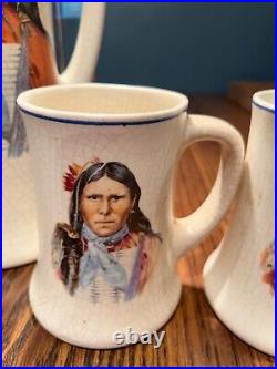 Vintage Native American mugs and Picture