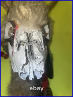 Vintage RARE Native American Ceremonial Medicine Stick Deer Head Moves