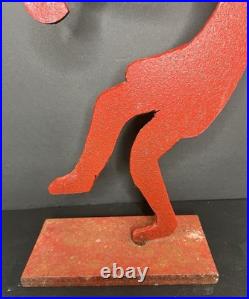 Vintage Red Kokopelli Metal Figurine Native American Southwest Decor 19