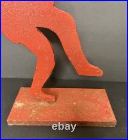 Vintage Red Kokopelli Metal Figurine Native American Southwest Decor 19