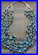 Vtg Native American Navajo Indian Turquoise Beaded Heishi Shell Necklace