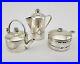 Vtg Navajo Stamped Sterling Silver Miniature Teapot Kettle Pot Pan Turquoise Set