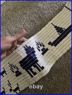 Wampum belt native made over 7.5ft Long Cherokee Glass Beads native made