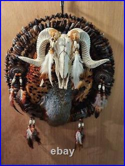 Western Southwest Native American Wall Decoration Dream Catcher With Skull