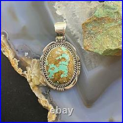 Wydell Billie Sterling Silver Oval Turquoise withBrown Matrix Unisex Pendant