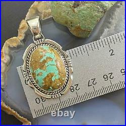 Wydell Billie Sterling Silver Oval Turquoise withBrown Matrix Unisex Pendant