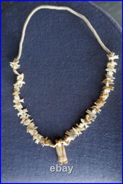 Zuni Fetish Necklace Spirit Animals Hand Carved Bone Animals Center Bear