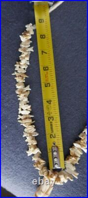 Zuni Fetish Necklace Spirit Animals Hand Carved Bone Animals Center Bear