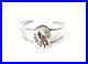 Zuni Native American Pueblo Cardinal Inlaid Sterling Silver 925 Cuff Bracelet